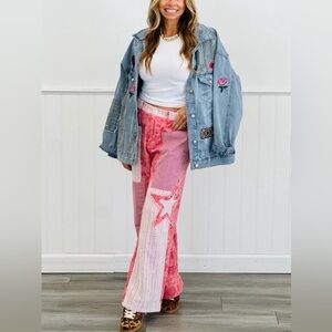 Davi & Dani Pink Patchwork Pants